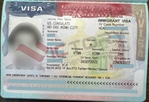 Immigrant Visa Mỹ diện EB-5 của khách hàng VICTORY, do Lãnh sự quán Hoa Kỳ tại TP.HCM cấp ngày 16/9/2022 và hết hạn ngày 27/11/2022