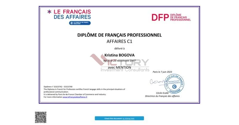 bang chung chi tieng phap dfp