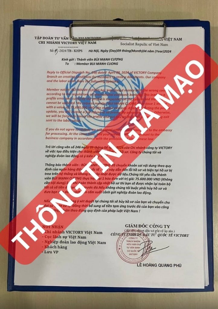 canh bao lua dao mao danh victory 11