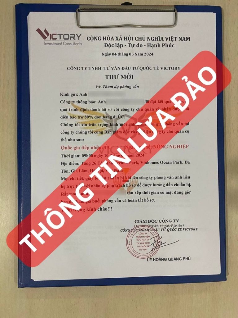 canh bao lua dao mao danh victory 28