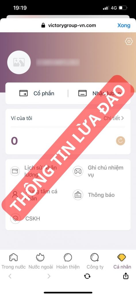 canh bao lua dao mao danh victory 30