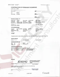 Khách hàng Đ.T.C.N.H (Chương trình QIEP 2021, Doanh Nhân Quebec) 27 dtcnh applicant copr