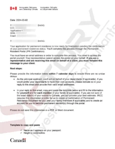 Khách hàng Đ.T.C.N.H (Chương trình QIEP 2021, Doanh Nhân Quebec) 28 dtcnh applicant online copr 1