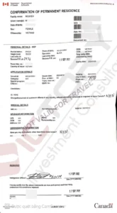 Khách hàng H.T.T.H (Chương trình QIIP 2015, Đầu Tư Quebec) 26 nmh child copr