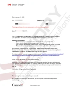 Khách hàng N.V.C (Chương trình QIEP 2020, Doanh Nhân Quebec) 31 nmq child original passport request