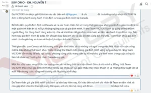 Khách hàng N.T.H (Chương trình SUV 2022, Khởi Nghiệp Startup Canada) 20 nth feedback 2
