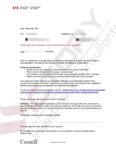 Khách hàng N.H.K (Chương trình WP PEI 2019, Doanh Nhân Đảo Hoàng Tử) 26 ntkh child original passport request