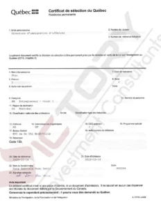 Khách hàng N.V.C (Chương trình QIEP 2020, Doanh Nhân Quebec) 46 ptnm spouse family csq 2