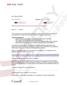 Khách hàng N.M.L (Chương trình SUV 2024, Khởi Nghiệp Startup Canada) 30 nml applicant passport request