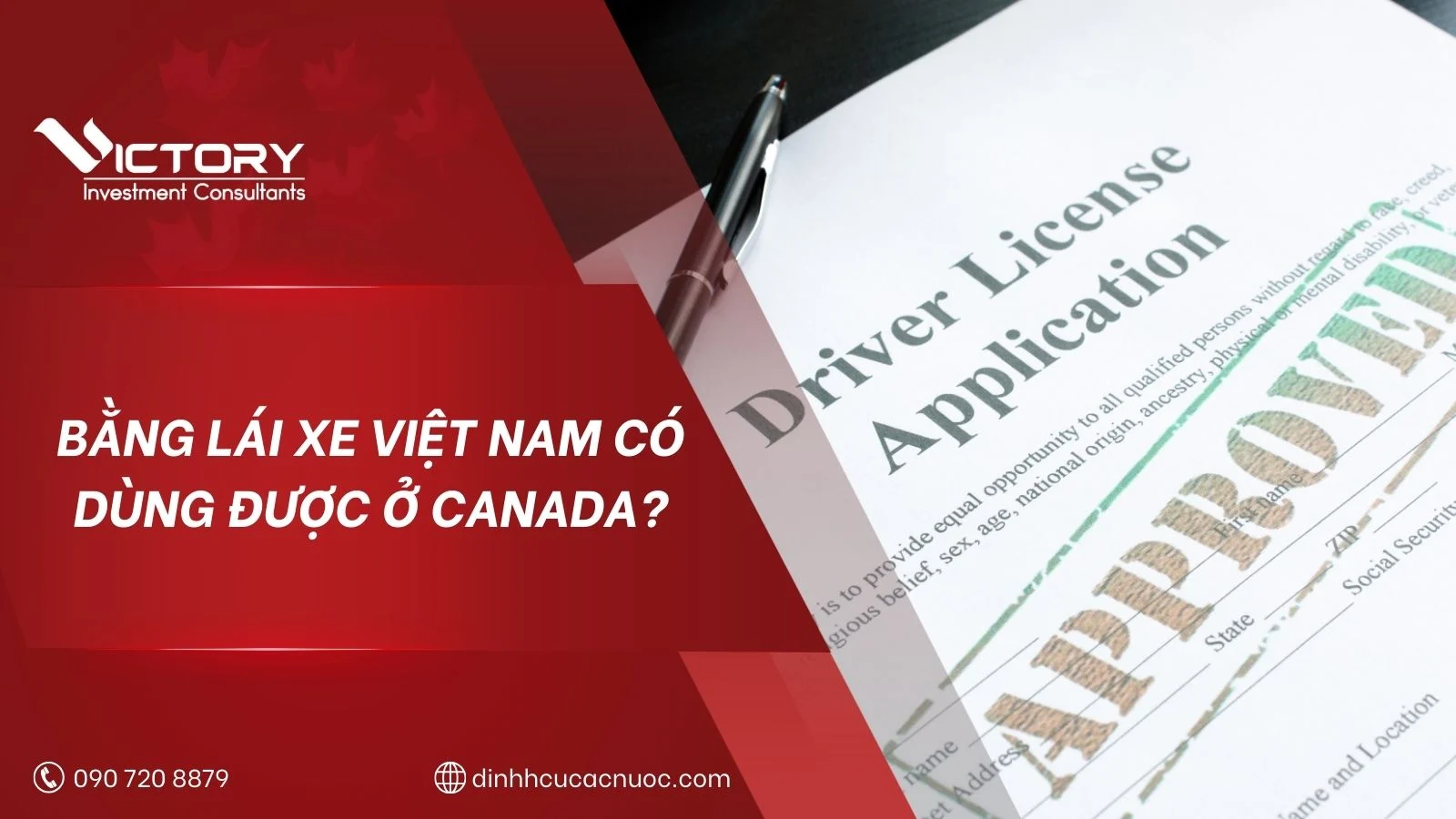Bằng lái xe bang lai xe viet nam co dung duoc o canada