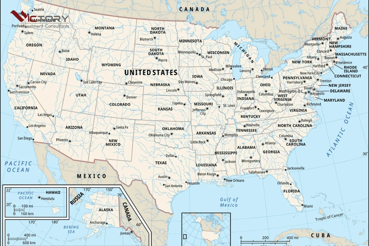 nuoc my tren ban do the gioi