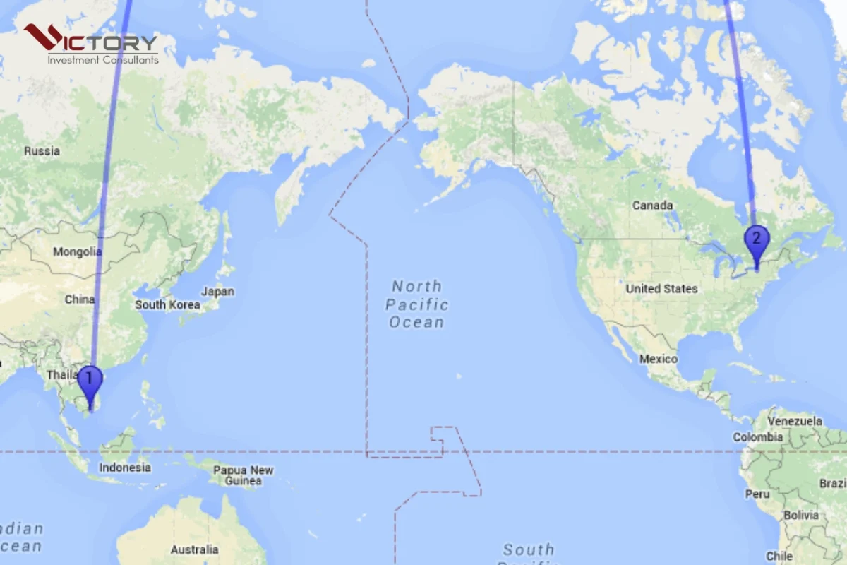 viet nam cach canada bao nhieu km