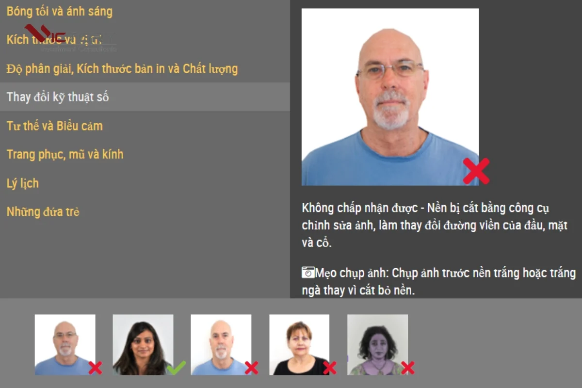 quy dinh chup anh visa my quy dinh chup anh visa my