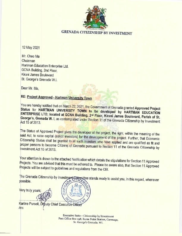 Harman Grenada 3 du an grenada duoc cbi phe duyet