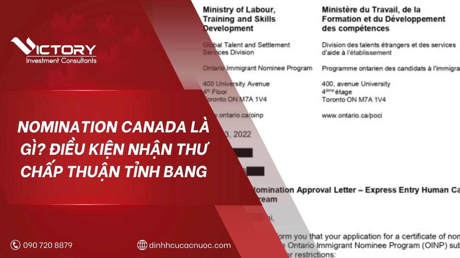 Thư đề cử tỉnh bang nomination letter