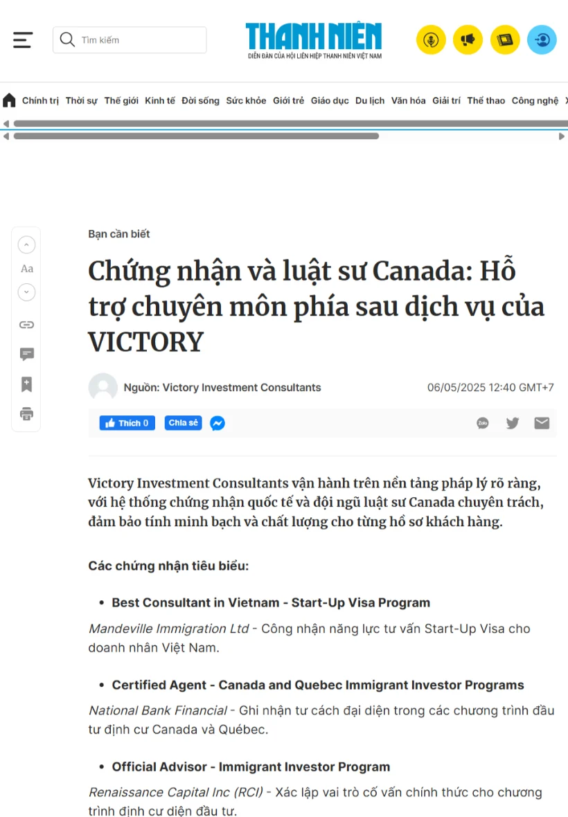 victory trên báo thanhnien