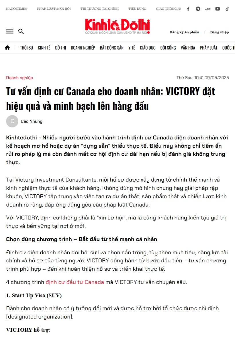 victory trên kinhtedothi