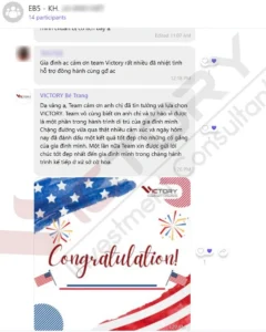 Khách hàng L.A.K (Chương trình EB5 2018, Đầu Tư EB5) 15 lak feedback 3