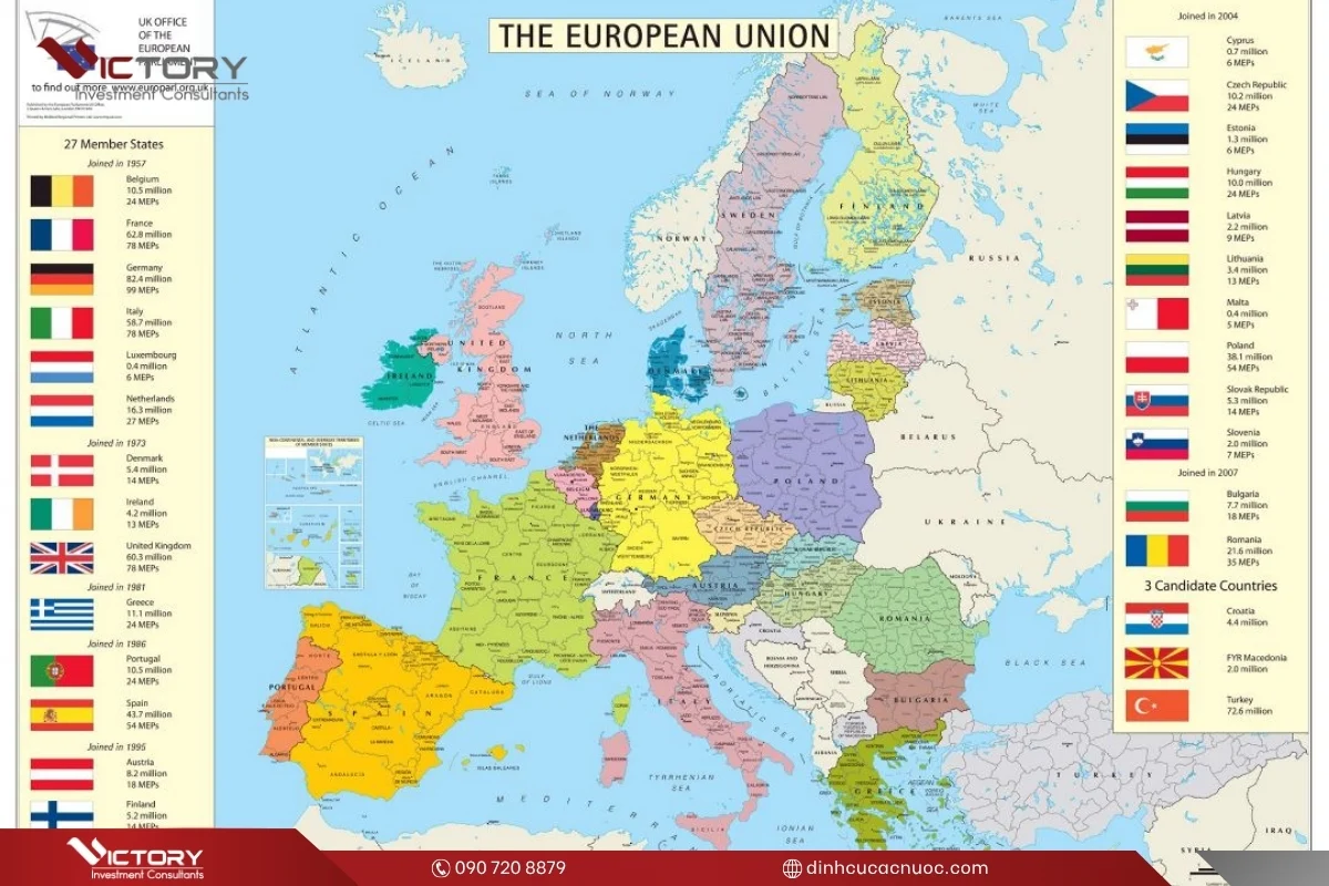 eu gom nhung nuoc nao