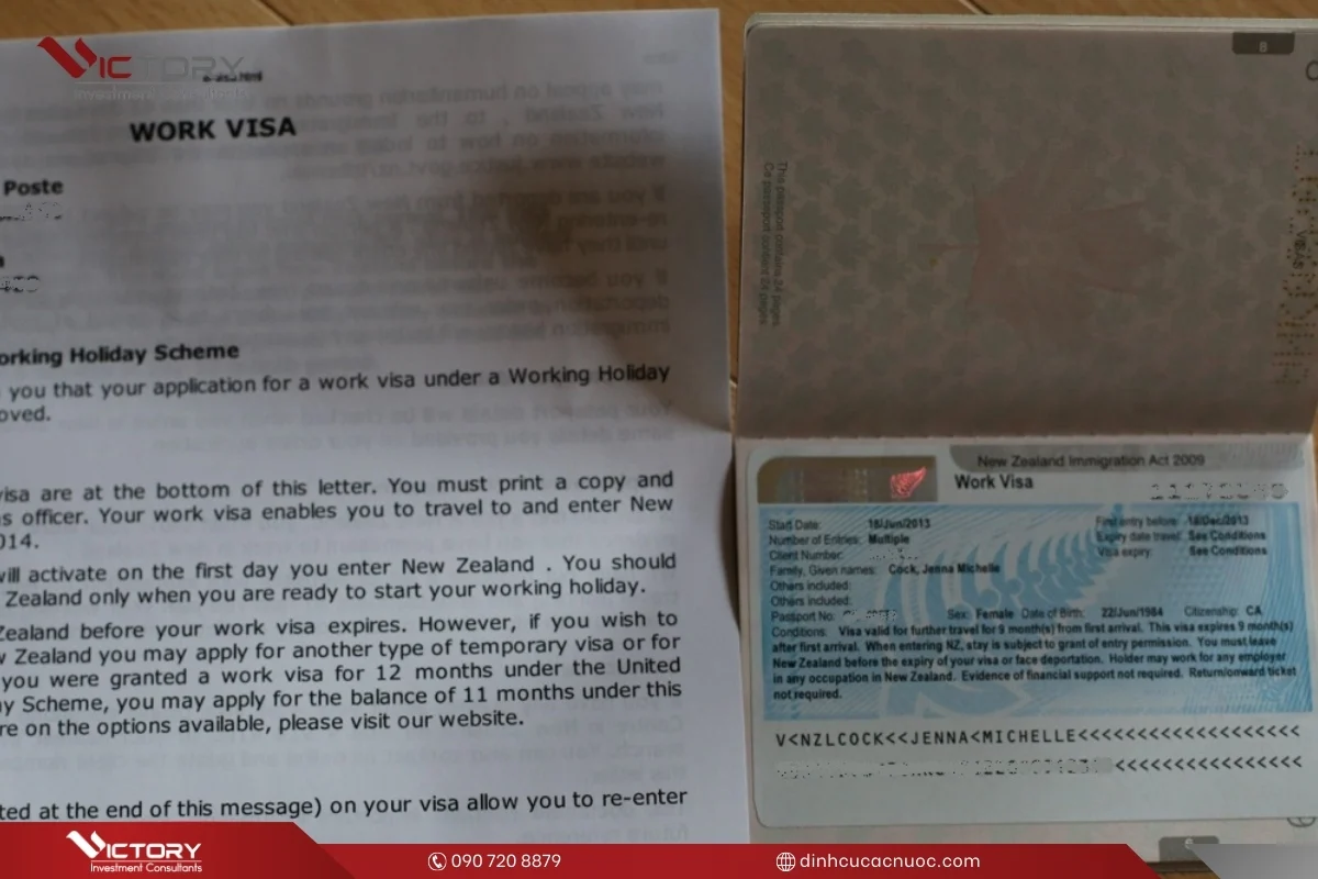 xin visa lam viec tai new zealand