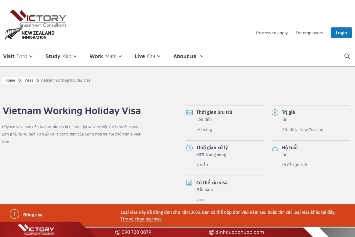 xin visa working holiday new zealand