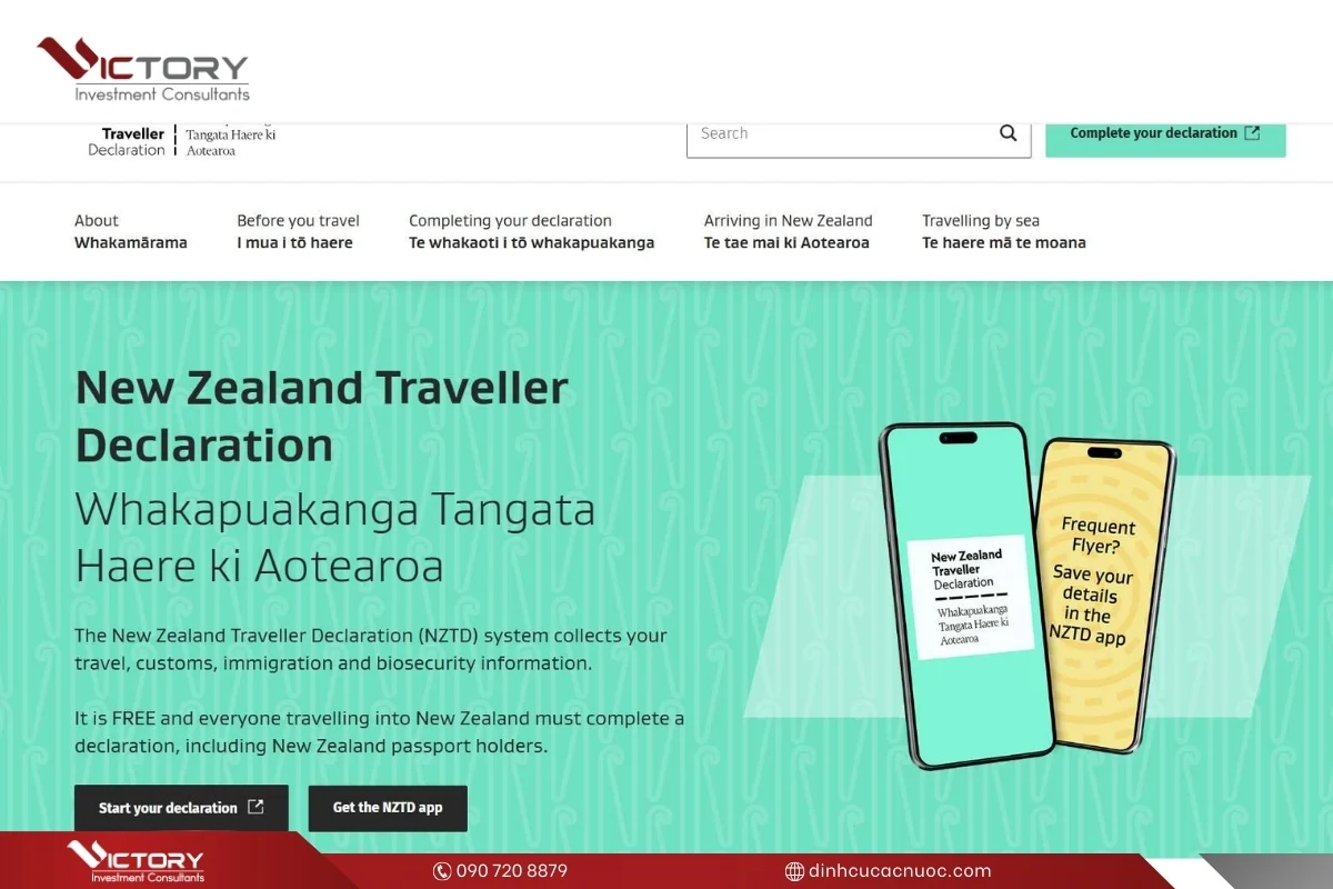 khai bao nhap canh new zealand