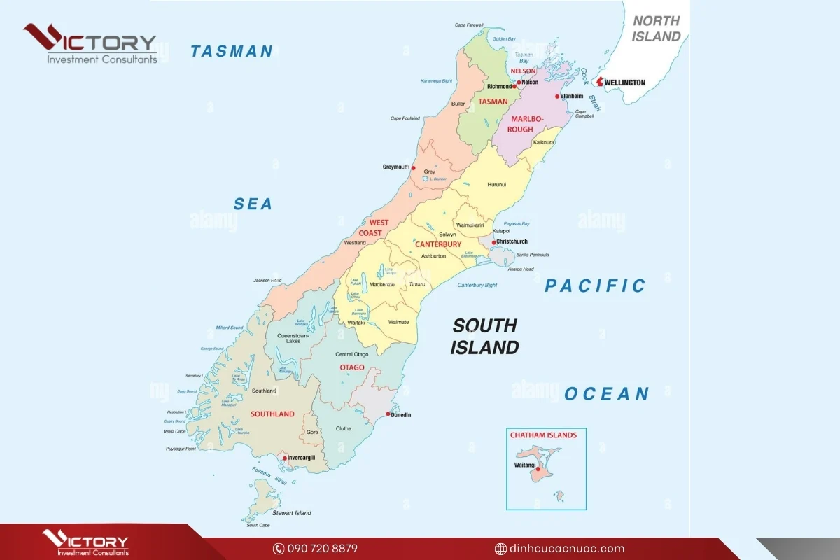 new zealand map