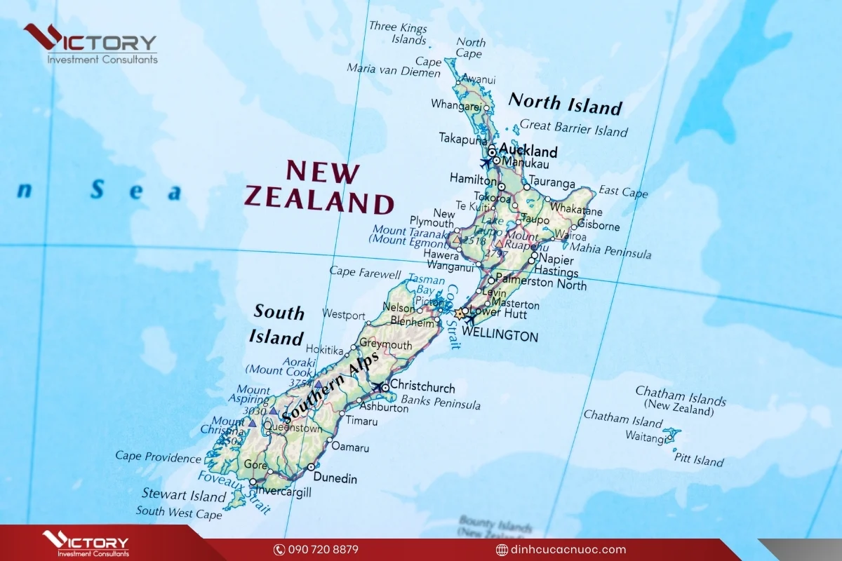 new zealand nam o dau tren ban do the gioi