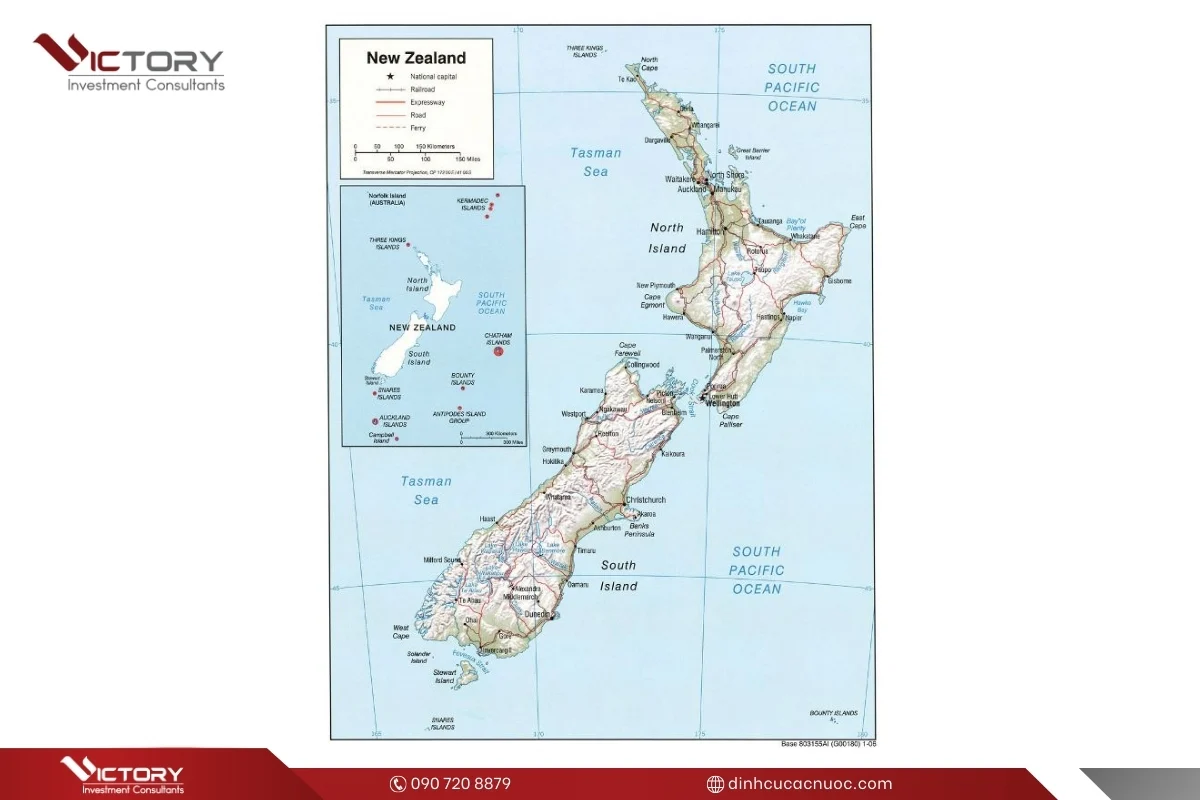 new zealand tren ban do the gioi