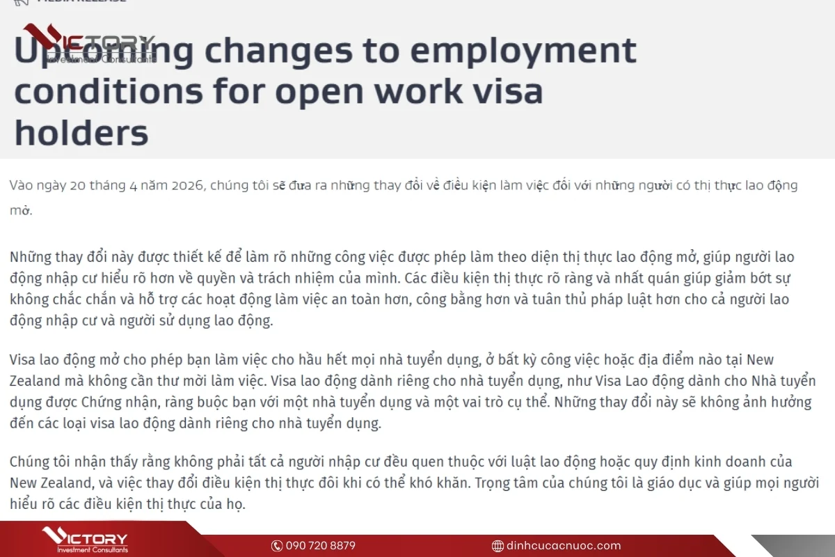 thay doi open work visa new zealand