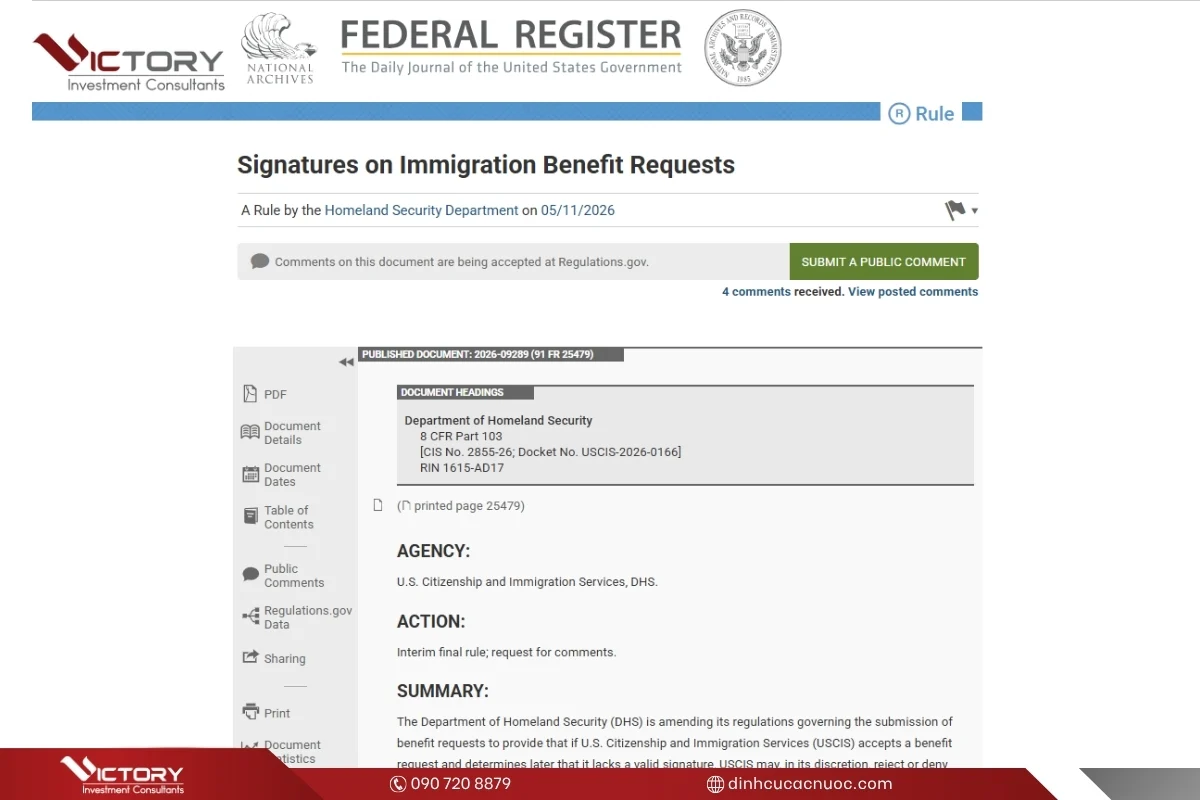 uscis cap nhat quy dinh chu ky ho so