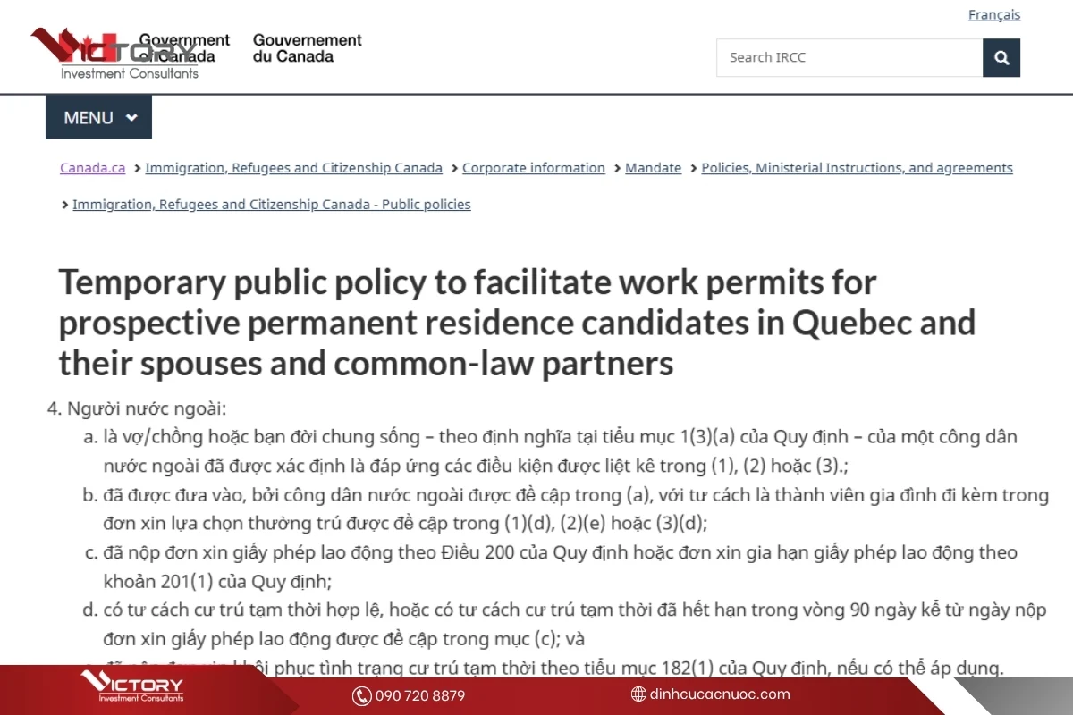 vo chong ung vien pstq duoc xin open work permit vo chong ung vien pstq duoc xin open work permit